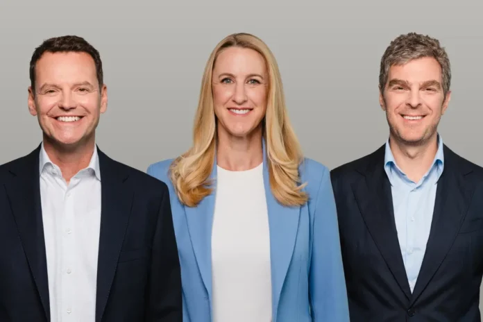 AOP Health – die neuen Vice Presidents v.l.n.r.: Alexander Kraft, Vice President Technical Operations; Melissa Fellner, Vice President Global Brands; Andreas di Egidio, Vice President Business Development & Alliance Management