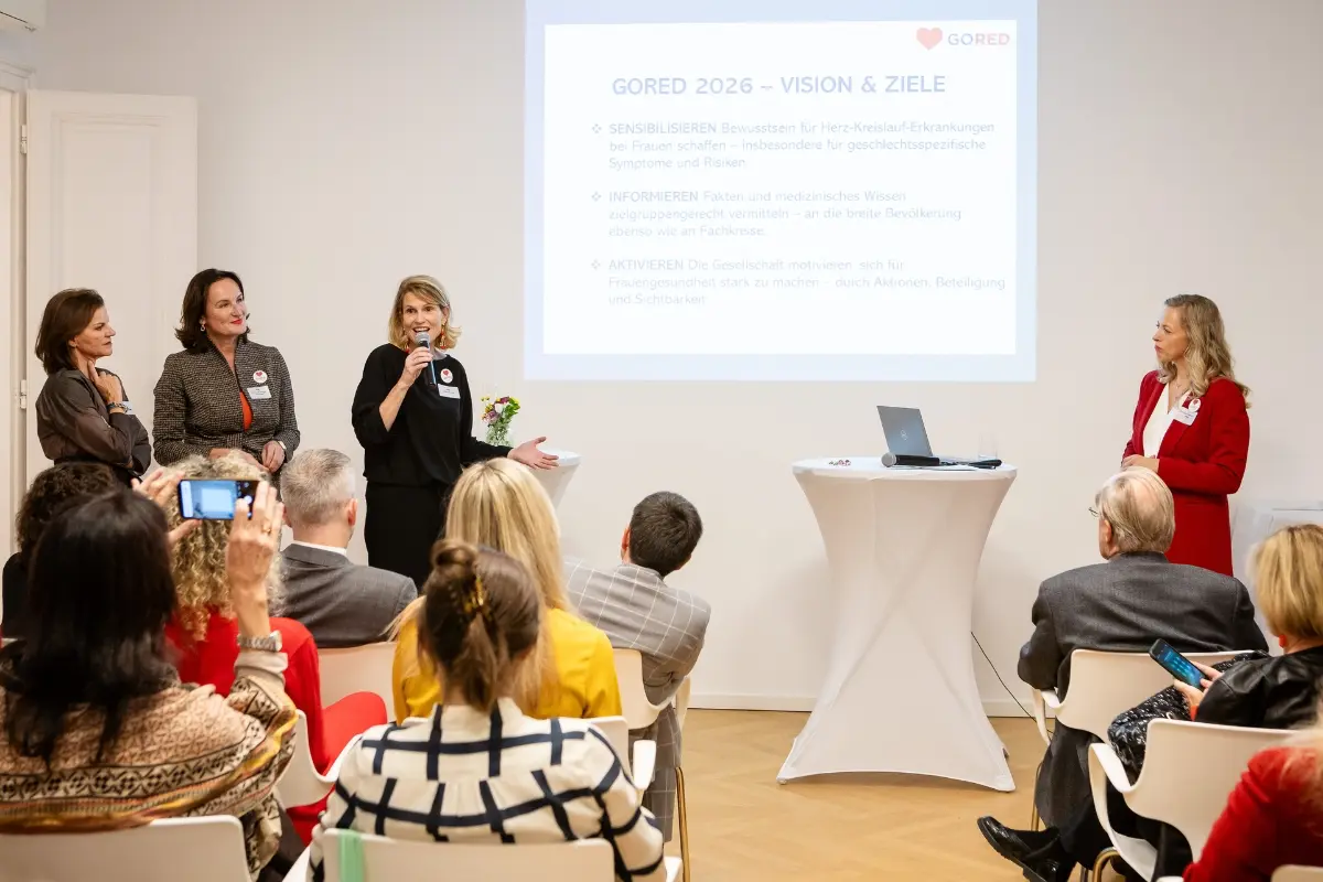 #GoRed, die Initiative für Frauen-Herzgesundheit ist nun auch in Österreich gestartet (Die vier Initiatorinnen)