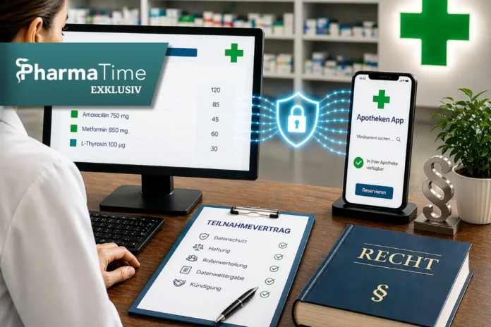 Apothekerin prüft Vertrag zu Datenschutz und Haftung bei Apotheken-App