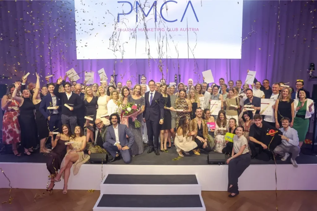 Preisträgerinnen und Preisträger des Goldenen Skalpells 2026 bei der Best of Pharma Advertising Gala des Pharma Marketing Club Austria in Wien.