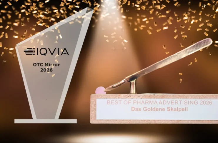 Symbolbild zu den IQVIA OTC Mirror Awards 2026 und dem Goldenen Skalpell 2026 für Pharma- und Gesundheitskommunikation.