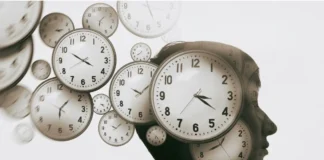 Illustration der inneren Uhr mit mehreren Uhren als Symbol für die genetischen Ursachen zirkadianer Dysbalance.