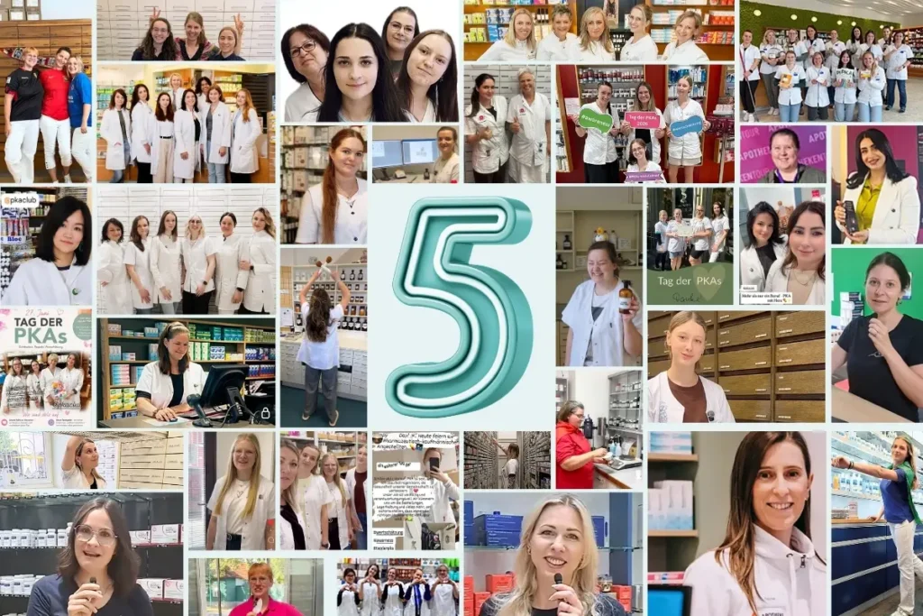 Collage mit PKAs aus österreichischen Apotheken beim Tag der PKAs 2026