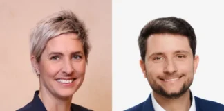 Mag.a Nicole Zahradnicek (Pfizer) und Mag. Gerhard Ladengruber (AstraZeneca), neue Vizepräsidentin und neuer Vizepräsident des ÖVIH