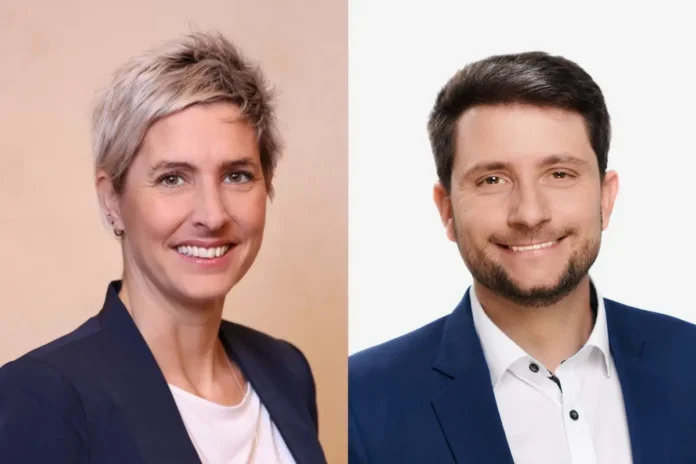 Mag.a Nicole Zahradnicek (Pfizer) und Mag. Gerhard Ladengruber (AstraZeneca), neue Vizepräsidentin und neuer Vizepräsident des ÖVIH