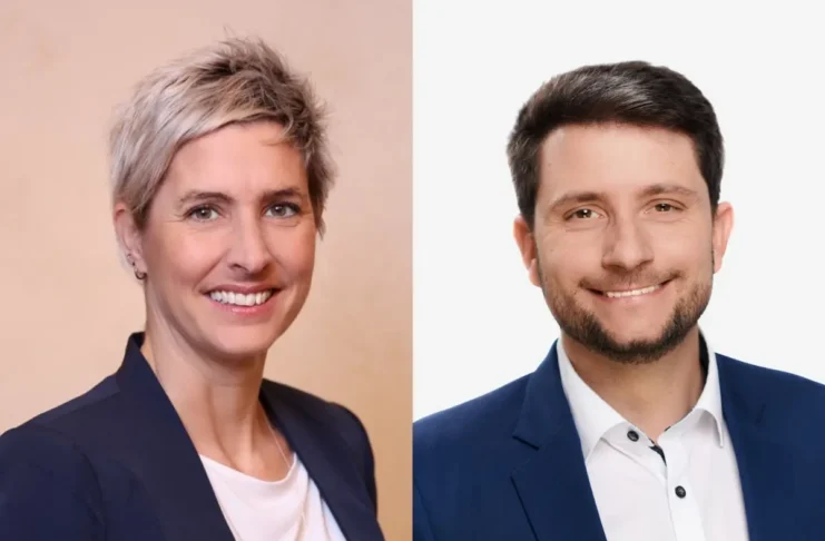 Mag.a Nicole Zahradnicek (Pfizer) und Mag. Gerhard Ladengruber (AstraZeneca), neue Vizepräsidentin und neuer Vizepräsident des ÖVIH